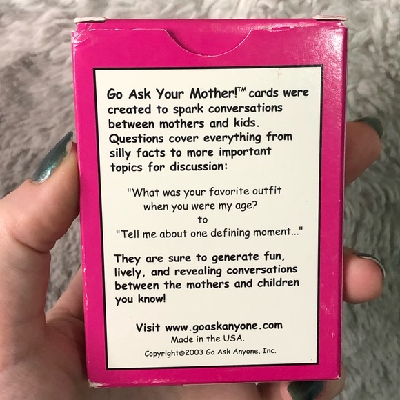 Go Ask Your Mother By Maura A Cassidy 2003 Card Game Thought Provoking Starters - Picture 4 of 4